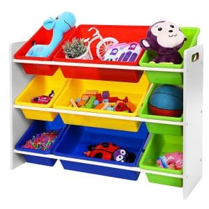 Songmics Meuble de Rangement pour Jouets et Livres Chambre d’enfant GKR02W