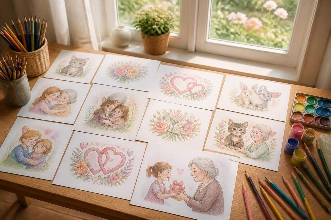 découvrez 10 idées de coloriages tendres pour dire bonne fête mamie avec un cadeau plein d'amour, parfait pour lui transmettre douceur et affection.
