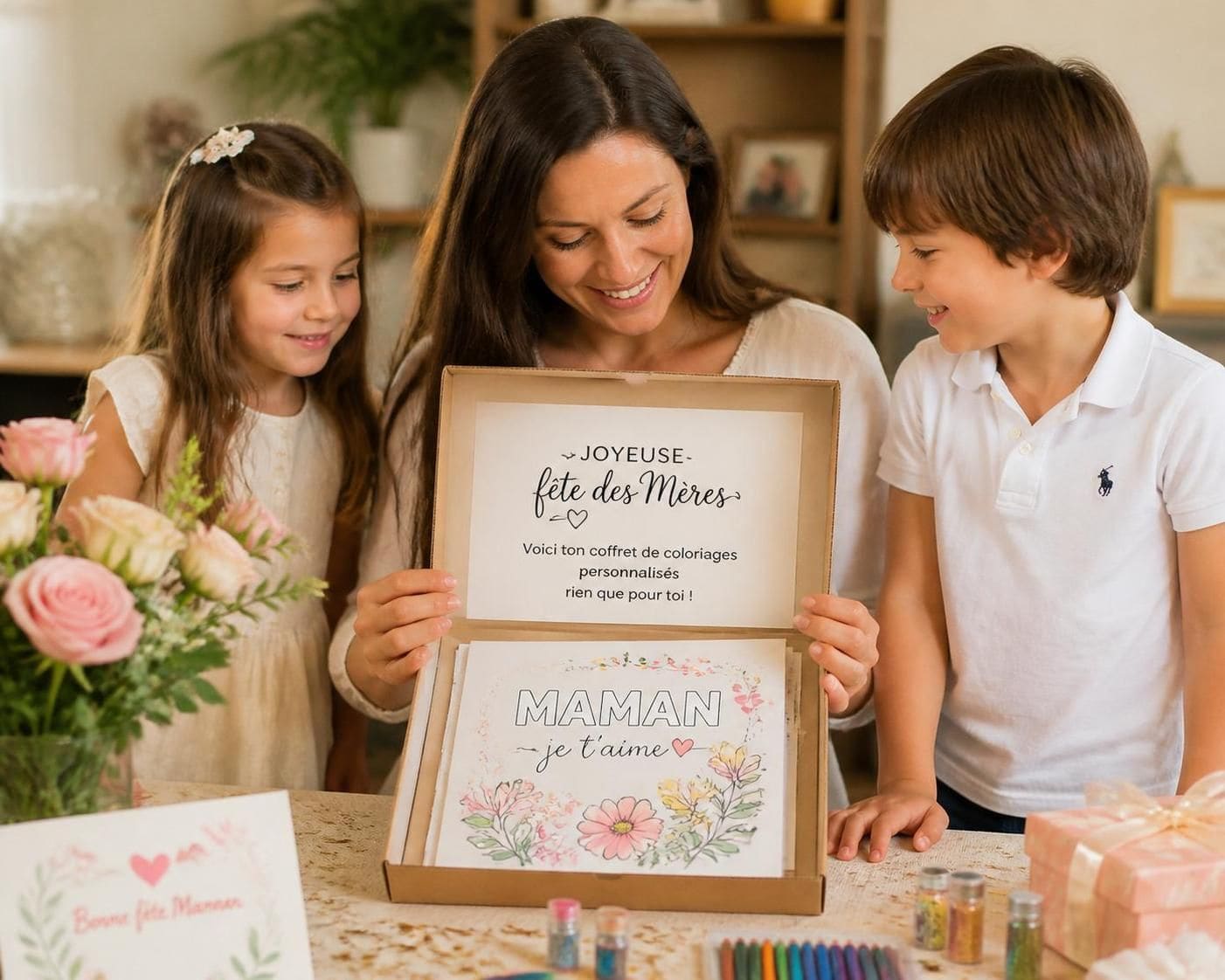offrez à maman un cadeau unique pour la fête des mères avec notre coffret de 10 pages de coloriage à imprimer, parfait pour émerveiller et partager des moments de créativité.