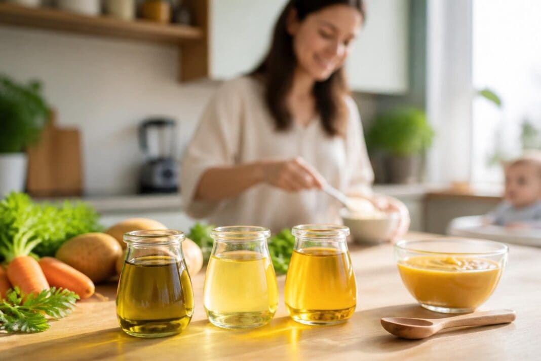 découvrez quelle huile choisir pour cuisiner les premiers repas de bébé lors de la diversification alimentaire, afin de garantir une alimentation saine et adaptée à ses besoins.