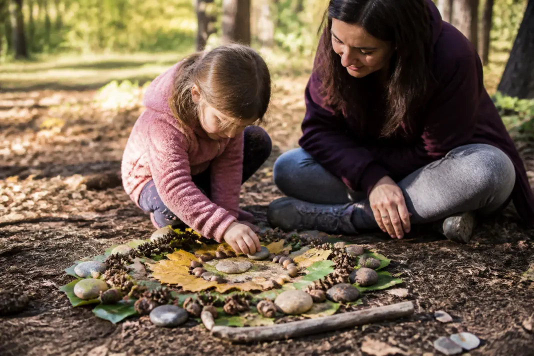 "Land art avec les enfants : une activité nature gratuite pour développer la créativité"