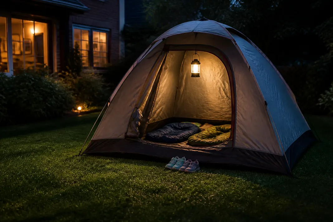 "Première nuit sous tente dans le jardin : comment préparer une mini-aventure en famille"